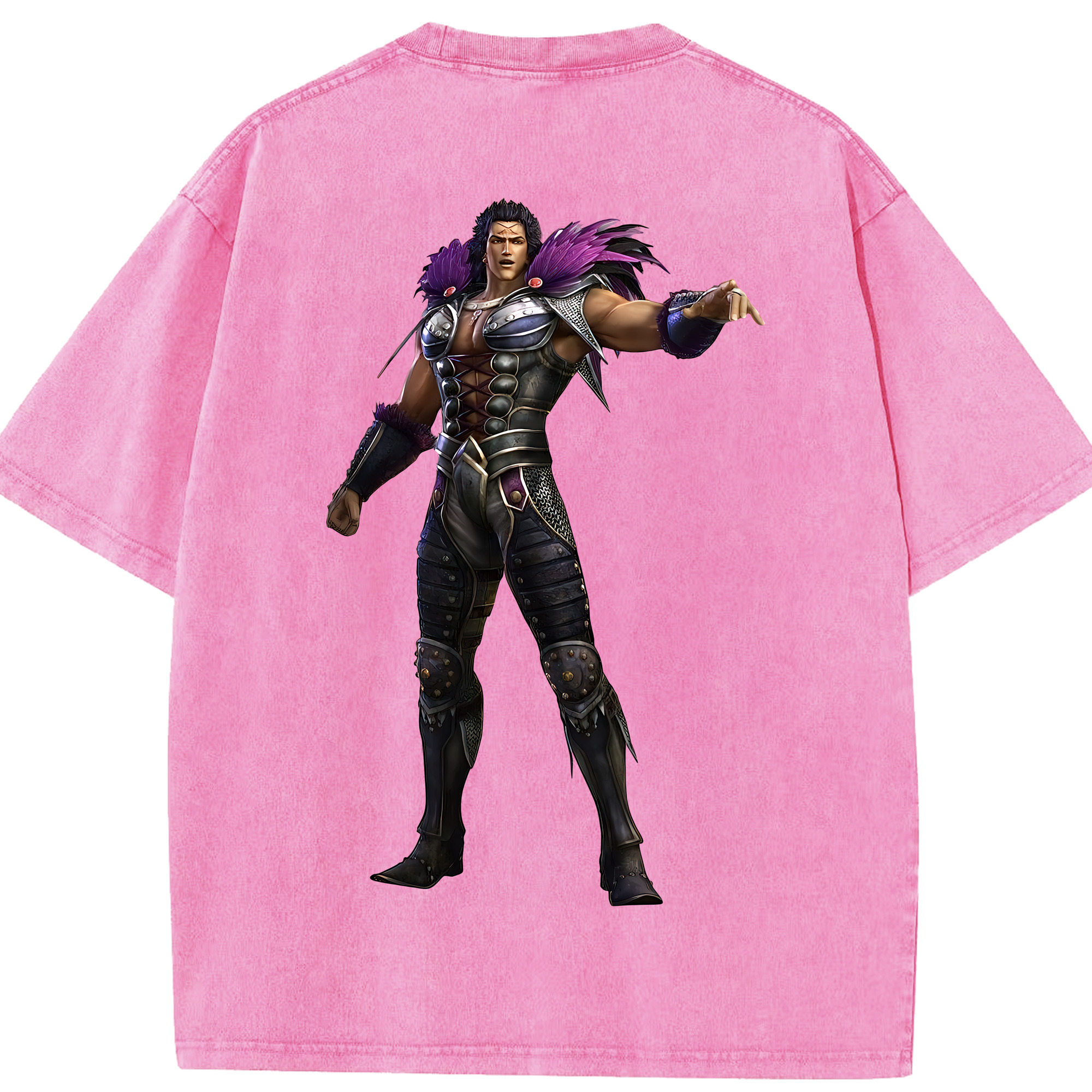 （画像用） 北斗の拳 Fist of the North Star 綿100% ヴィンテージ風 半袖Tシャツ（背面プリント）